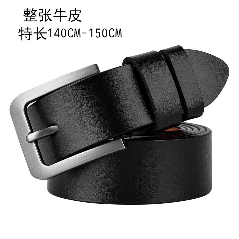 

Men Belt New Fashion Luxury Men's 3.8cm Large Size Belt Cow Genuine Leather Pin Buckle Belts for Men 140-150cm