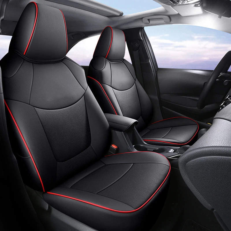 

Custom Fit Car Seat Covers Compatible with For Toyota Corolla Cross SUV L,LE,XLE 2021 2022 Models Artificial leather Full Set