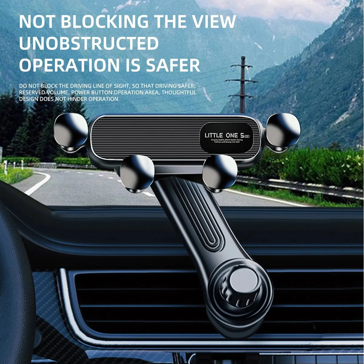 

Держатель для телефона автомобильный гравитационный с креплением на вентиляционное отверстие и поворотом на 360 градусов