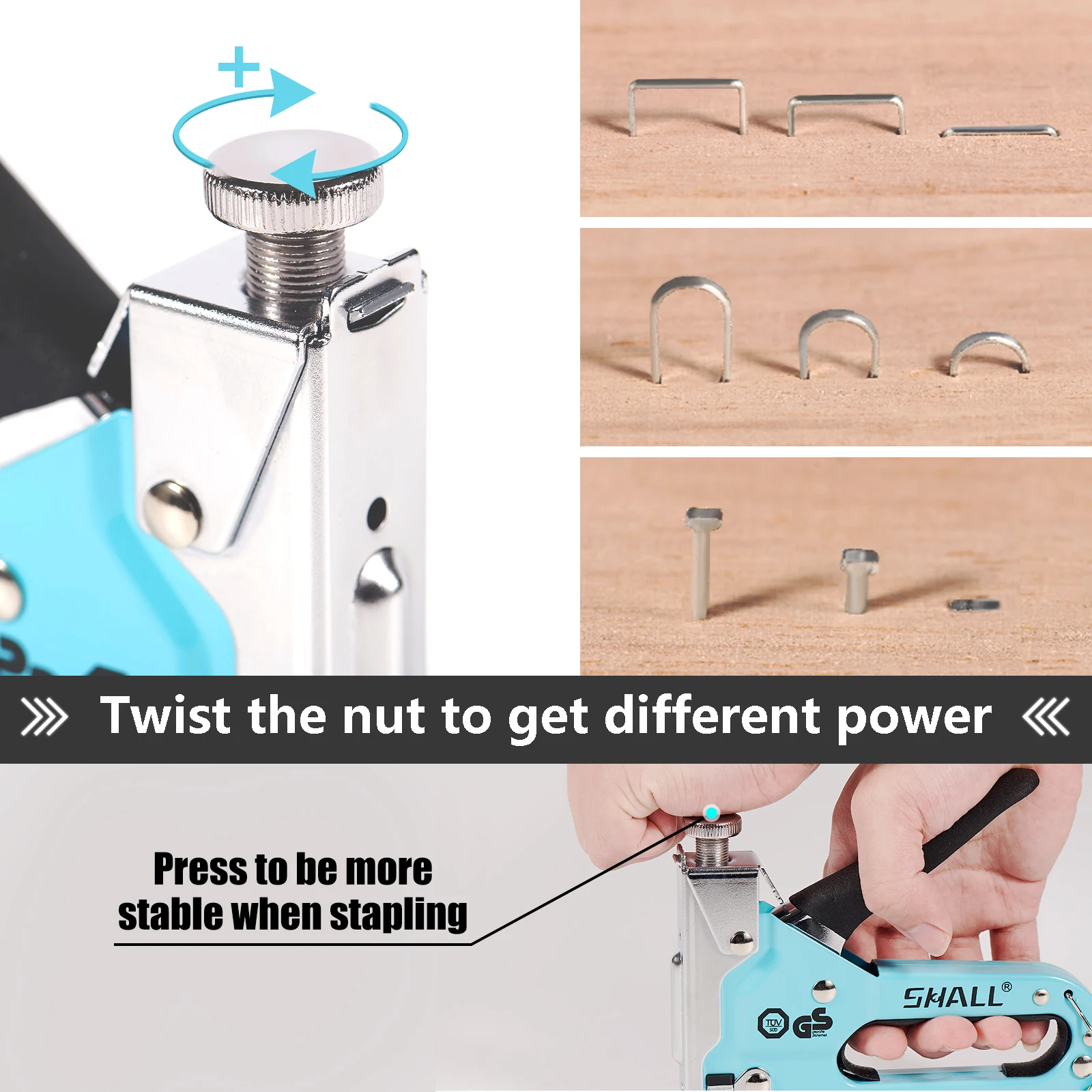 3-в-1 Пистолет Для Гвоздей Степлер Обивки Строительной Мебели С 3000 Скобами