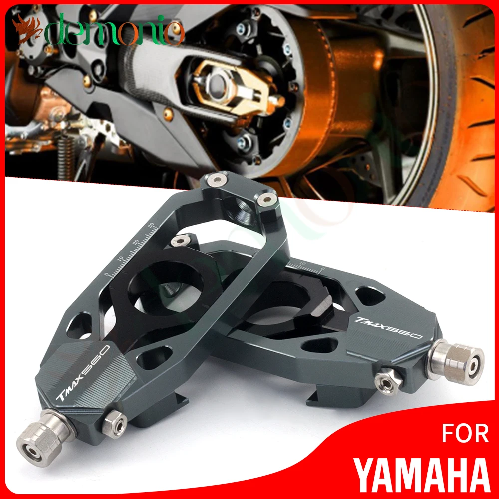 

Motorcycle CNC Rear Axle Chain Adjusters Tensioners Catena Billet For YAMAHA Tmax 530 560 Tmax530 Tmax560 T-MAX 530 560 Techmax