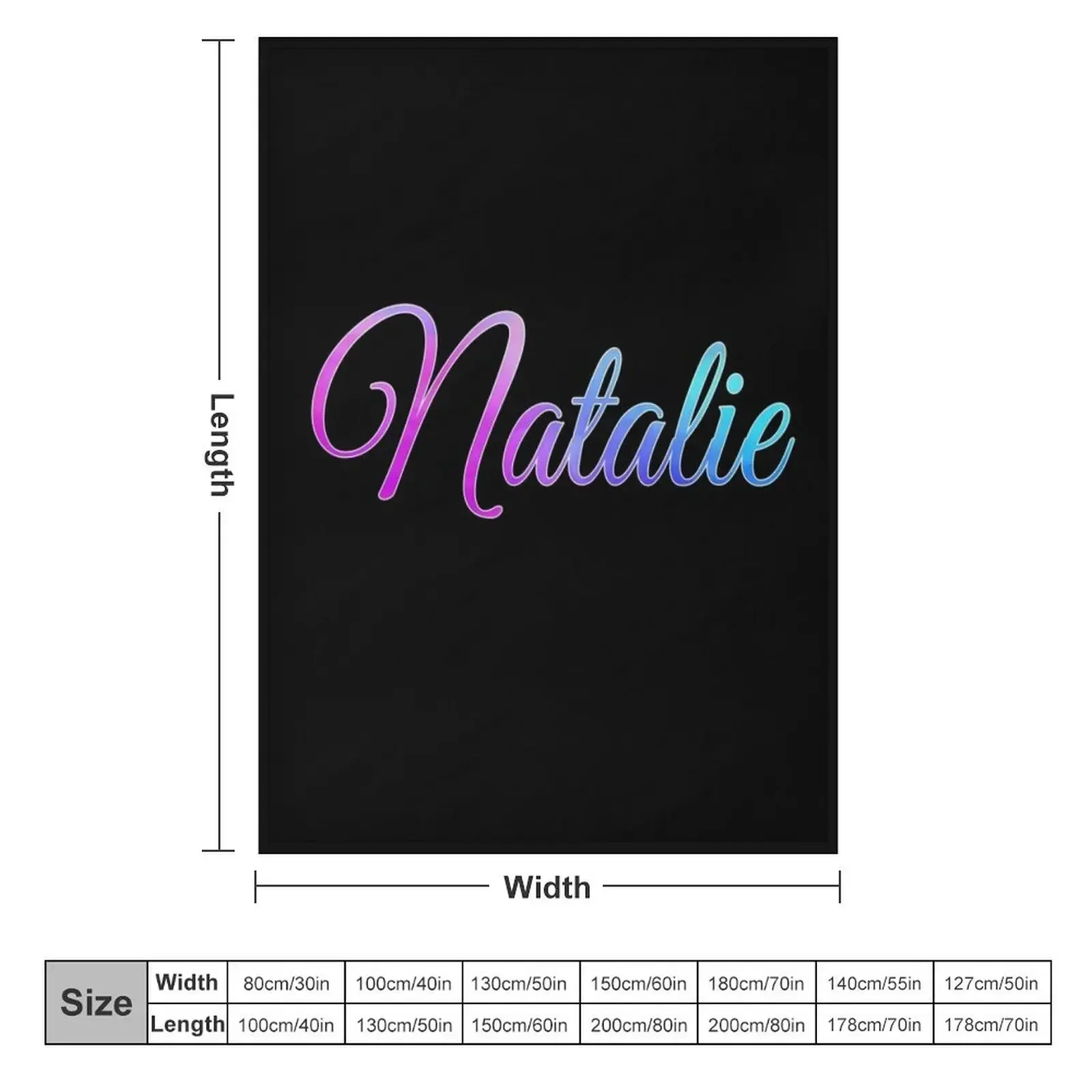 Натали индивидуальное имя семейное девушка на заказ фамилия одеяло одеяла для