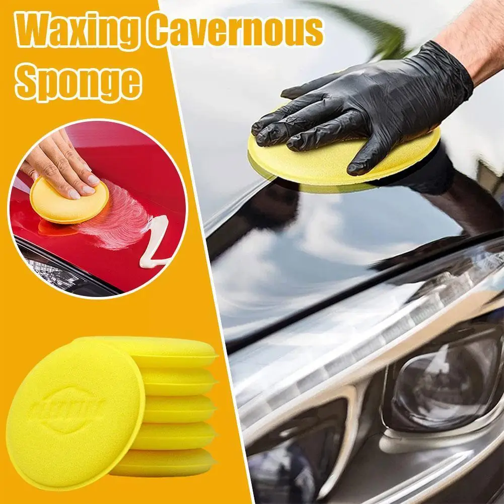 

Car Round Waxing Polish Sponges High Density Foam Applicator Tools Pads Curing Detailing And Polishing Car Wash Car Sponges Y1P4