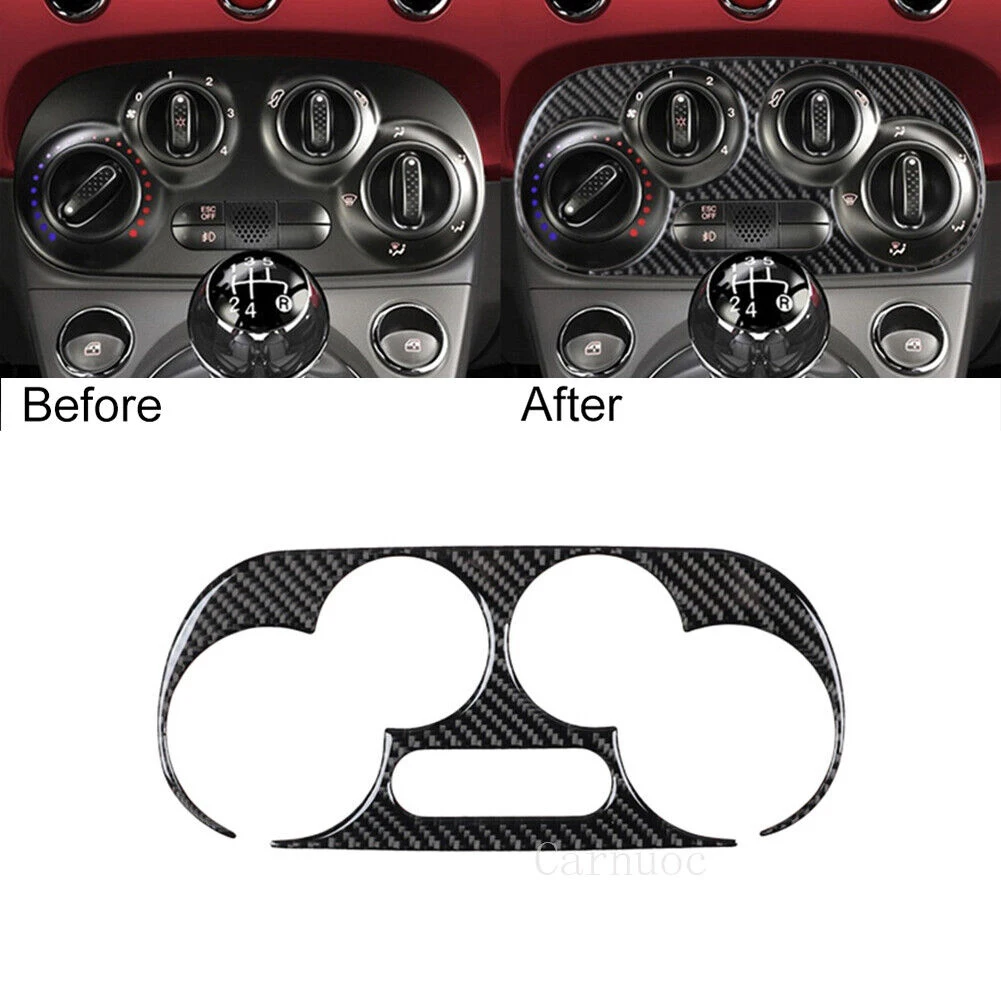 

Upgrade Your For Fiat 500 (2012 2015) Interior with This Carbon Fiber Manual Climate Console Trim Brand New Arrival!