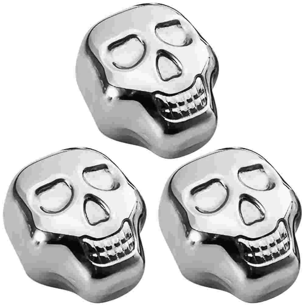 

3 Pcs Stainless Steel Ice Cubes Reusable Whiskey Chilling Ice Cubes