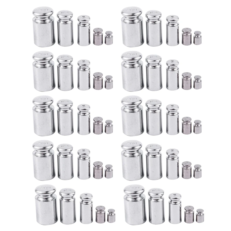 

10X Weight 1G 2G 5G 10G 20G Chrome Plating Calibration Gram Scale Weight Set For Digital Scale Balance Silvery White