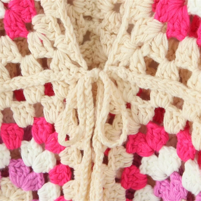 KEYANKETIAN богемный праздничный вязаный кардиган с бантом на шнуровке и кисточками