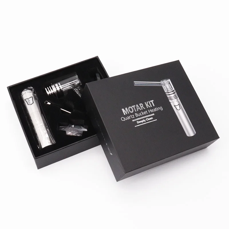 

Original Longmada Motar Wax Vape Pen Kits Motar Quartz Coil Atomizer Glass Vaporizer Pens With 100W Preheat Battery E Cigarettes