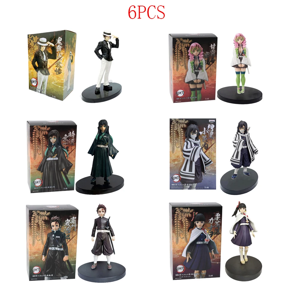 

6pcsTokyo Revengers Figure Anime Figure Kamado Tanjirou Agatsuma Zenitsu Action Figure Demon Slayer Kamado Nezuko Figurine Model