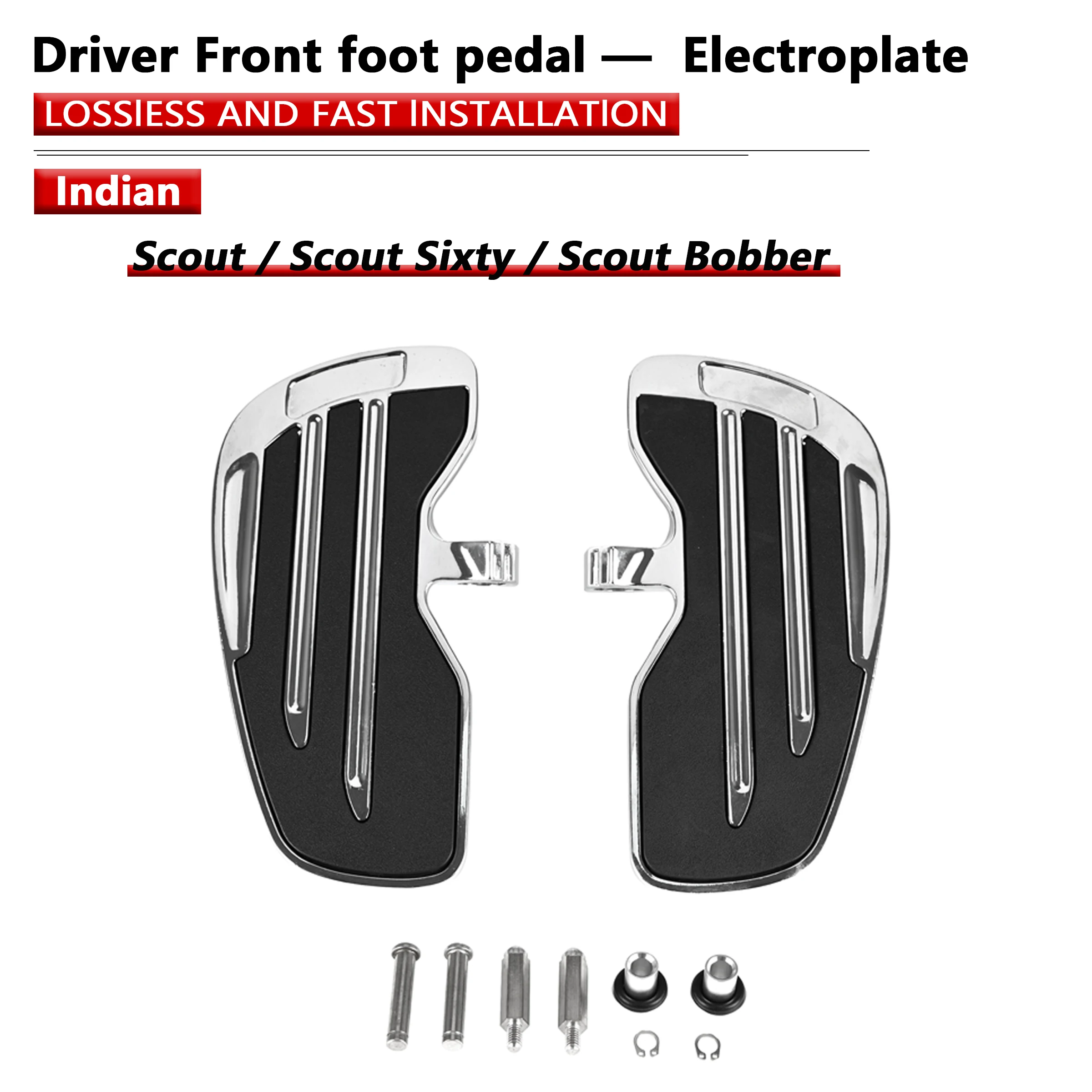 

Подходит для аксессуаров Indian Scout, алюминиевые напольные доски, широкая противоскользящая подставка для ног, совместимая с Scout 60/Bobber/Rogue 2015-2024