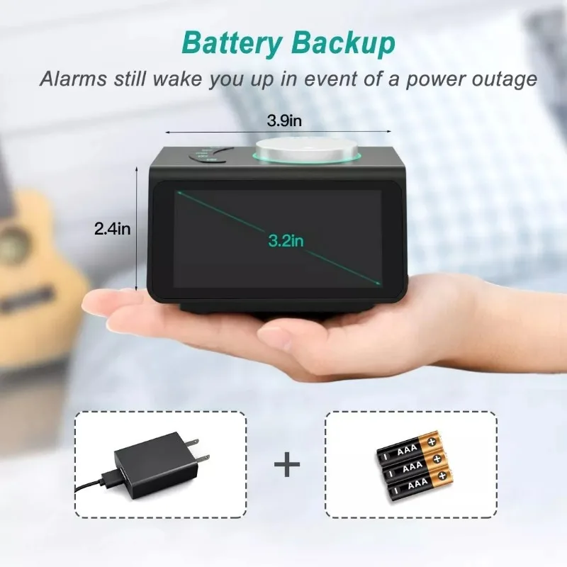 Умный будильник с радио и двумя USB-портами