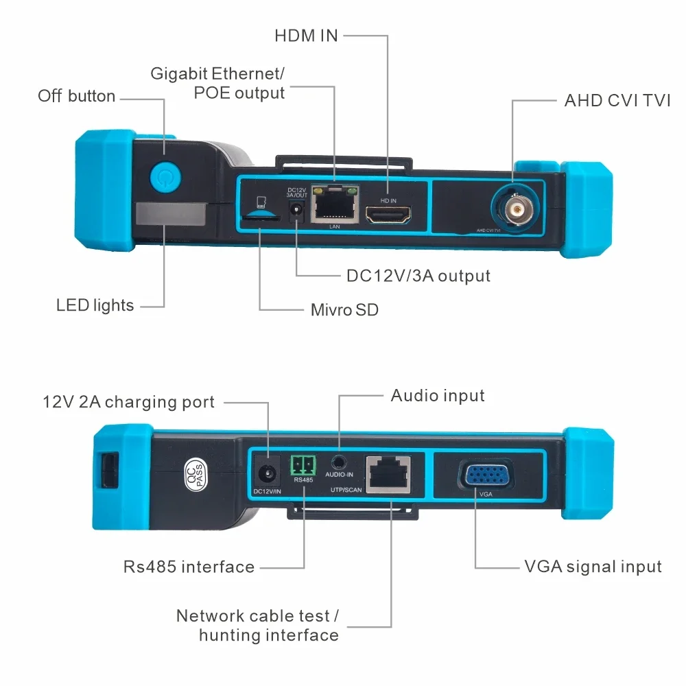 Tahlitech IPC Тестер видеонаблюдения 5 4 дюйма 4K 1080P 8MP AHD CVI TV SDI с входом HDMI Vga IP-камеры Cftv IP