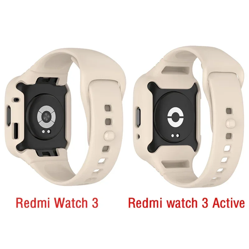 Силиконовый ремешок + чехол для Redmi Band 3 умного браслета бампер Watch Active/Lite