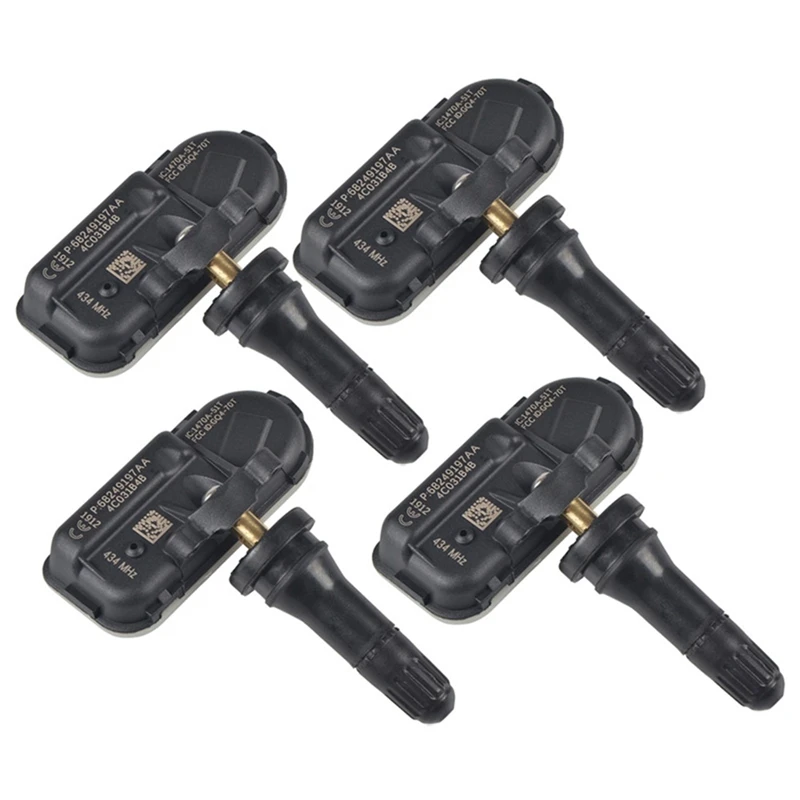 

4Pcs Tire Pressure Sensor 68186572AA 68239729AA 68249201AA For Jeep Cherokee Ram Tire Pressure Monitoring System