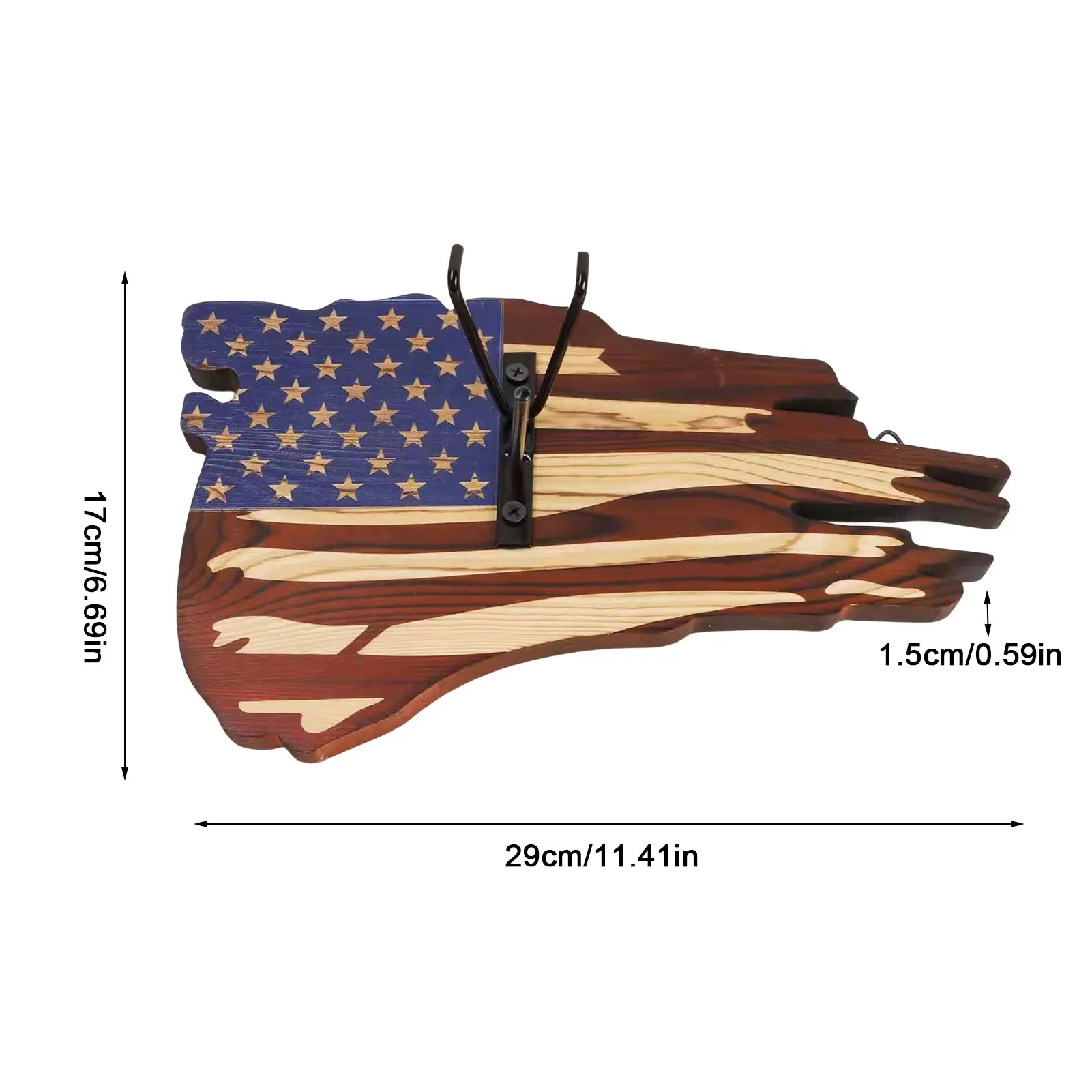 Европейская настенная деревянная вешалка с рисунком оленя и черепа |