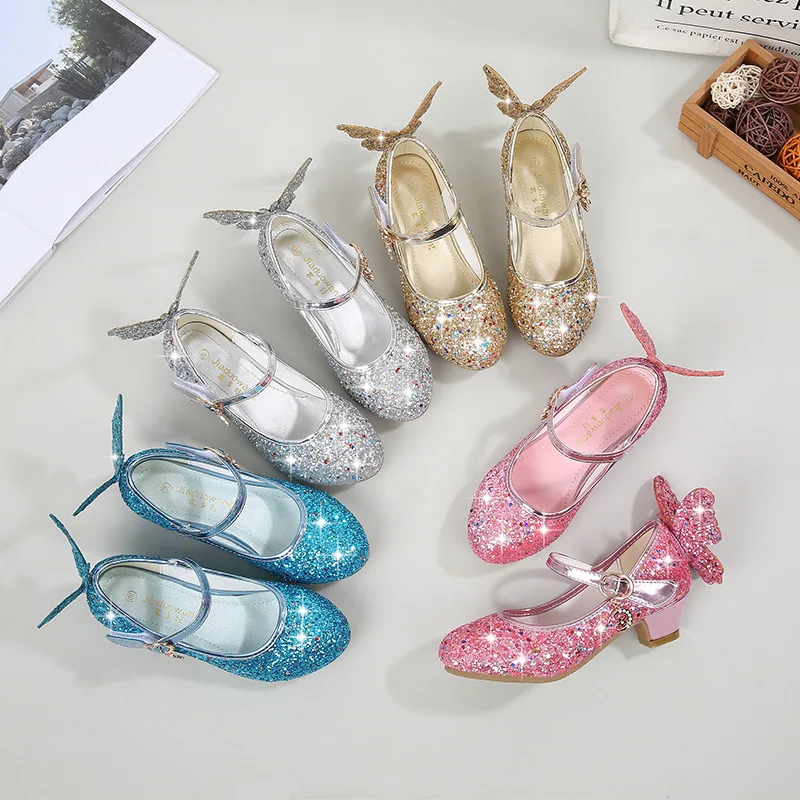 Girl Mary Jane High-heeled Shoes Bow Tie Party Wedding Princess Shoes Are Very Suitable For Weddings, And Churches enlarge
