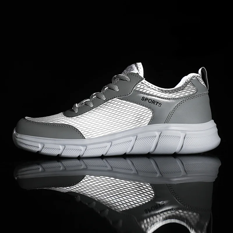 

Кроссовки мужские сетчатые для тенниса, мягкие лоферы, легкая повседневная обувь, дешево, осень