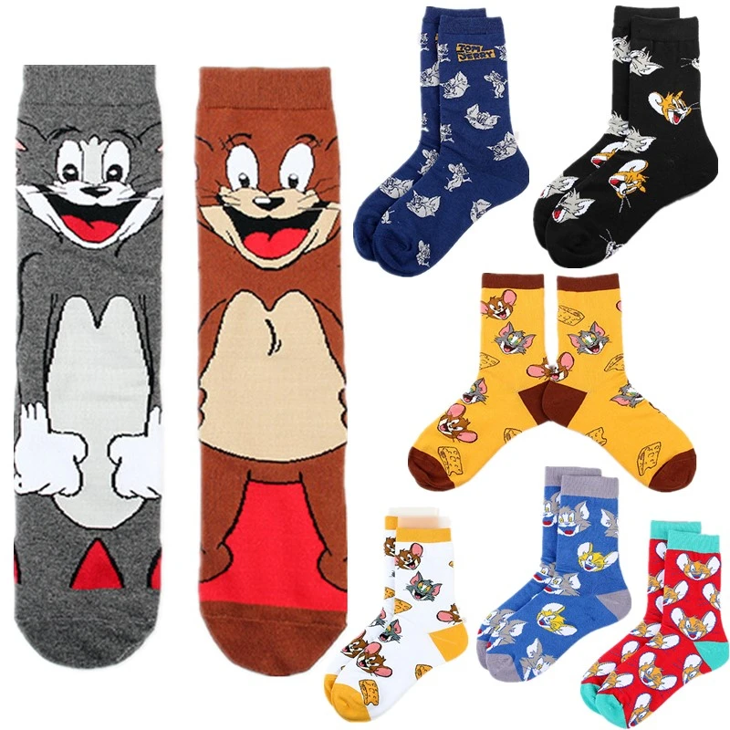 

Cat And Mouse Tom and Jerry Socks Cosplay Adult Unisex Clothing Sock Accessories Props Xmas Gift