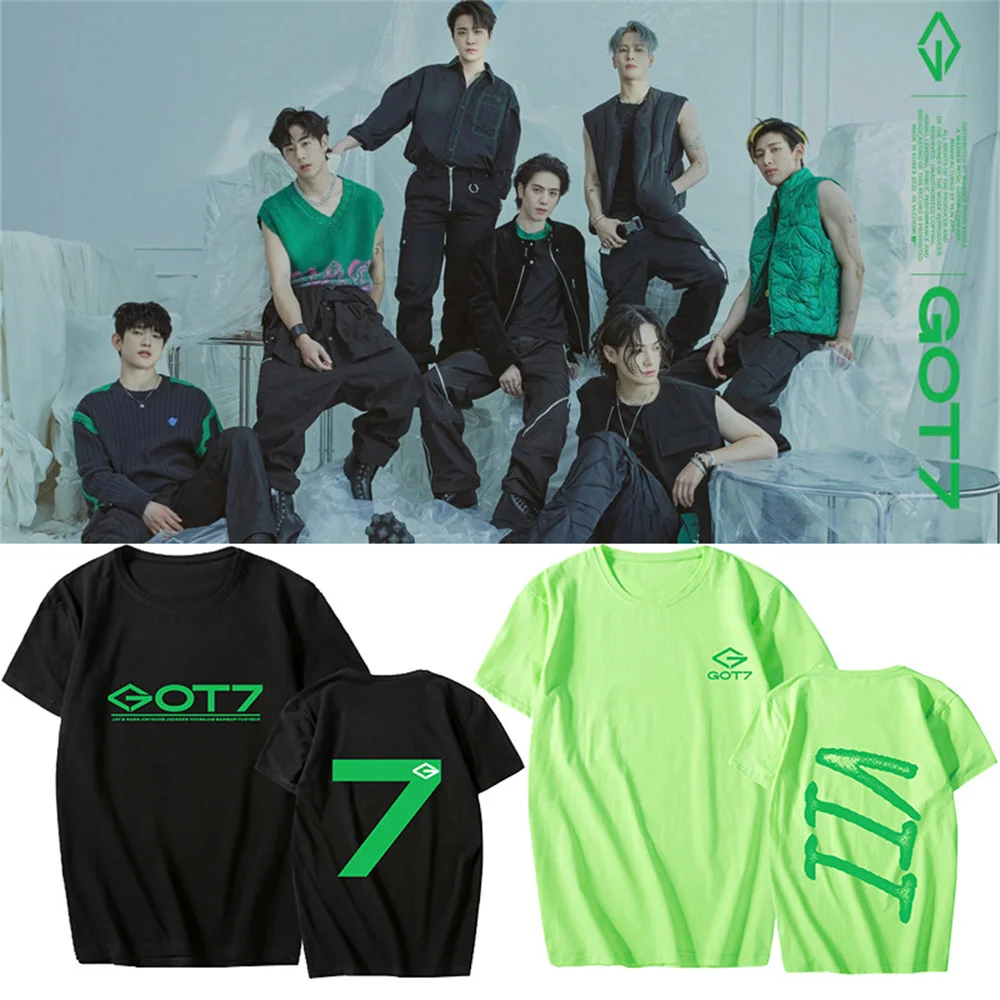 

Новинка, футболка GOT7, хлопковый альбом для мужчин и женщин, летняя женская футболка