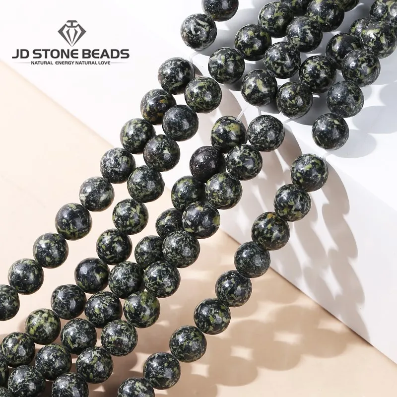 

8mm Natural Camouflage Stone Beads Smooth Round Gemstone Loose Spacer for Jewelry Making Necklace Bracelet Pick Size Diy Boho