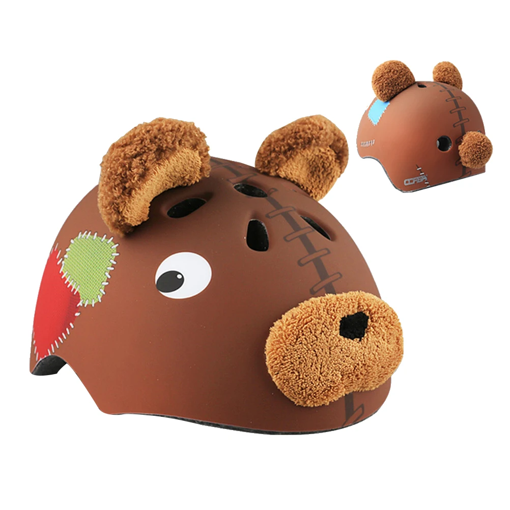 

Children'S Bike Helmet Children Sports Helmet Safety Protective Gear 3D Cartoon Bear Helmets For Skating Cycling Riding - Size