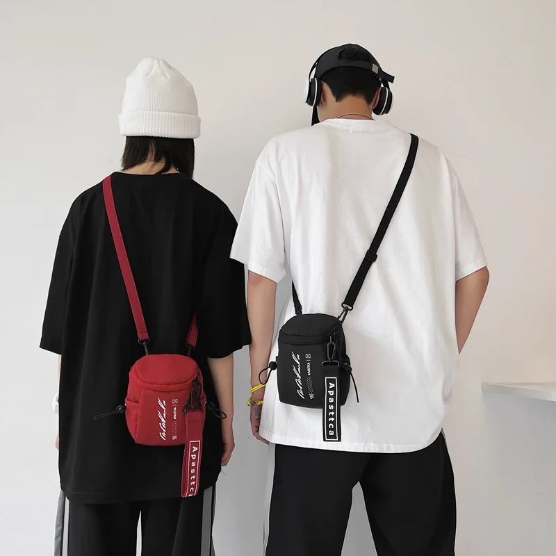 

Shoulder Bag Men and Women Phone and Purse Bag Fashion Sport Bag Nylon Messenger Bags Simple Small Satchels Vertical Square Case