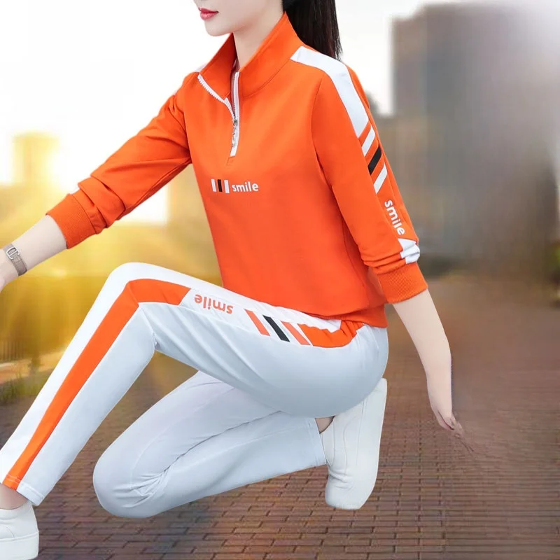 Брендовый спортивный комплект Woodpecker женский весенне-осенний воротник-стойка