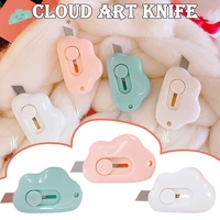 kawaii mini portable utility retractable knife paper cutter cutting paper blade office stationery cute demolition express knife