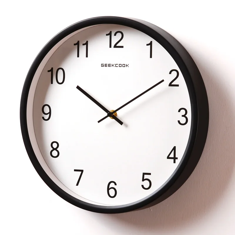 Настенные часы в скандинавском стиле с японской металлической рамкой украшение