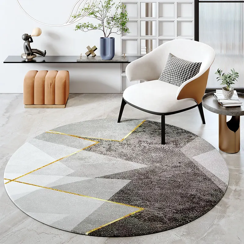Nordic Light Luxury round Carpet Living Room Sofa and Carpet Hanging Basket Computer Chair Floor Mat Bedroom Bedside Carpet