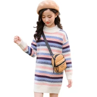 girls long sweater striped sweater for girls autumn winter sweater for kids casual style clothes for girl 6 8 10 12 14