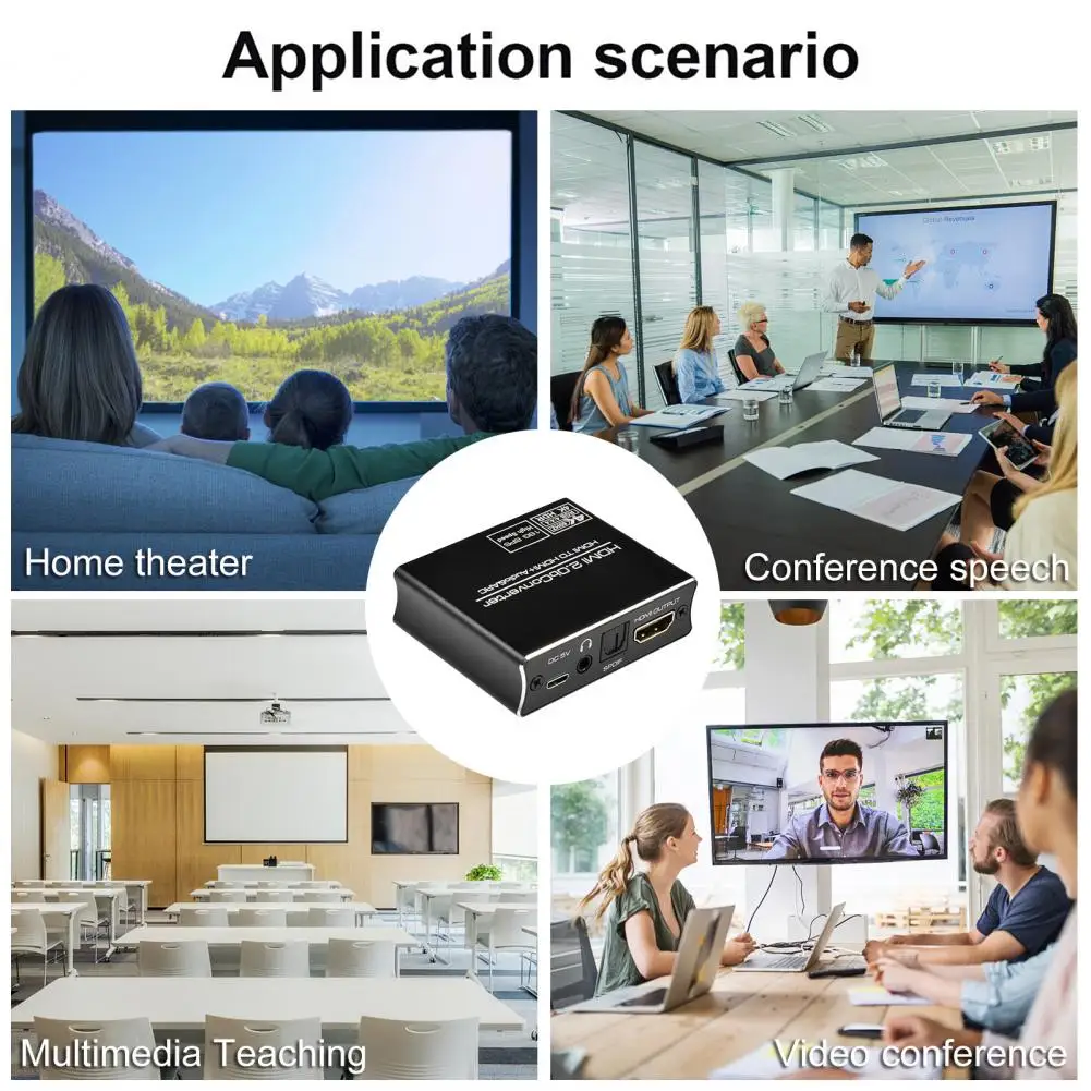 Аудио-Сплиттер 4K x 2K 60 Гц ARC HDMI-совместим с оптическим TOSLINK SPDIF преобразователь для