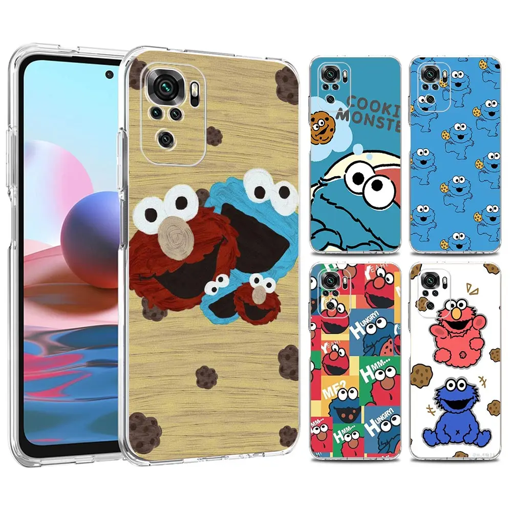 

Cute Sesame Street Phone Case For Redmi Note 11 Pro 10 10S 9 8 8T K50 K40 Soft Transparent Redmi 9A 9C 9T 7 7A Bags Cover Shell