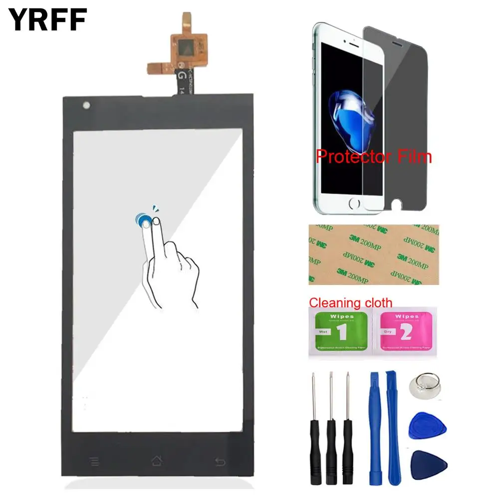 

YRFF 5.0'' Inch Mobile Touch Screen Front Glass For Dexp Ixion ES145 Touch Screen Digitizer Panel Glass Tools + Protector Film