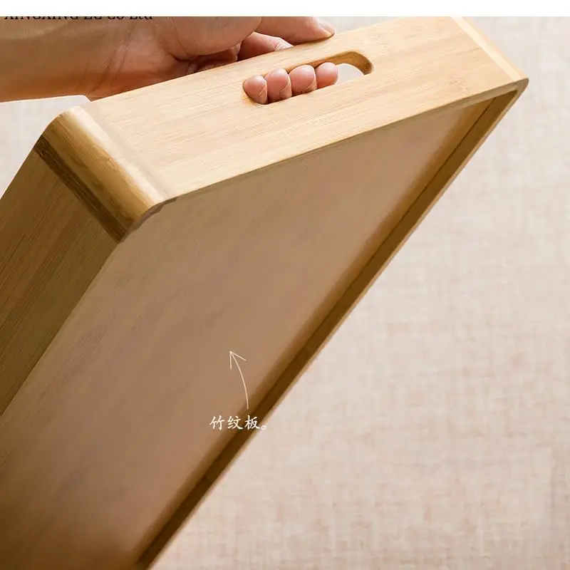 Бамбуковый поднос для чашки с водой фруктовый чай выпечка стейк на гриле торт