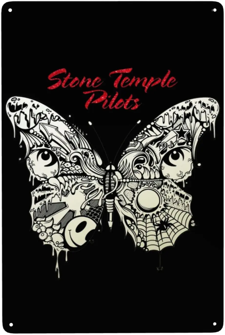 Металлический жестяной знак GOTENTI 8X12 дюймов камень пилоты в храмах винтажный