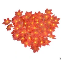 led maple leaf string lights leaves fall decoration garland autumn led festival decorations artificial thanksgiving lamp fairy