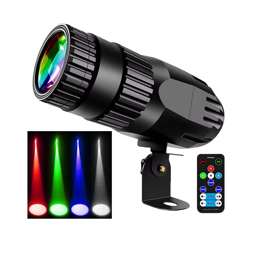 Светодиодный светильник Pinspot 4 в 1 RGBW 15 Вт Disco Ball с пультом дистанционного управления, вилка европейского/американского/британского стандарта для свадьбы, вечеринки, DJ-клуба, бара