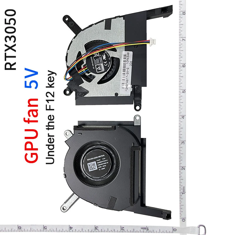 Фото Новый охлаждающий вентилятор 12 В для ASUS Pro RTX3060/RTX3070/RTX4060 FA617 FA617NS FA617XS FA617NSR Series 13NR0EW0M01011 13NR0EW0T01011 №3
