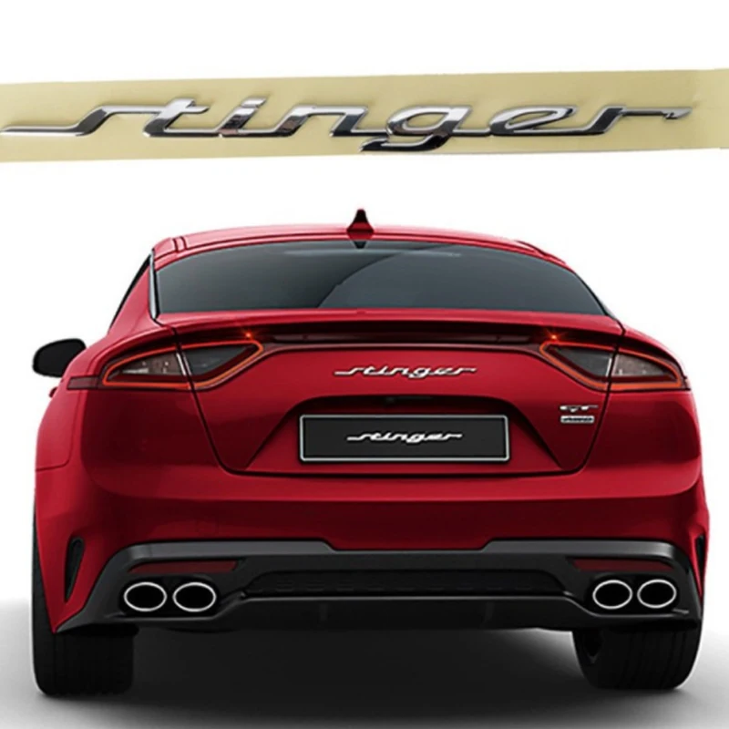 

Стингер, эмблема, значок, автомобильные наклейки для Kia GT LINE stinger E, модифицированные аксессуары, украшение переднего багажника, логотип, накл...