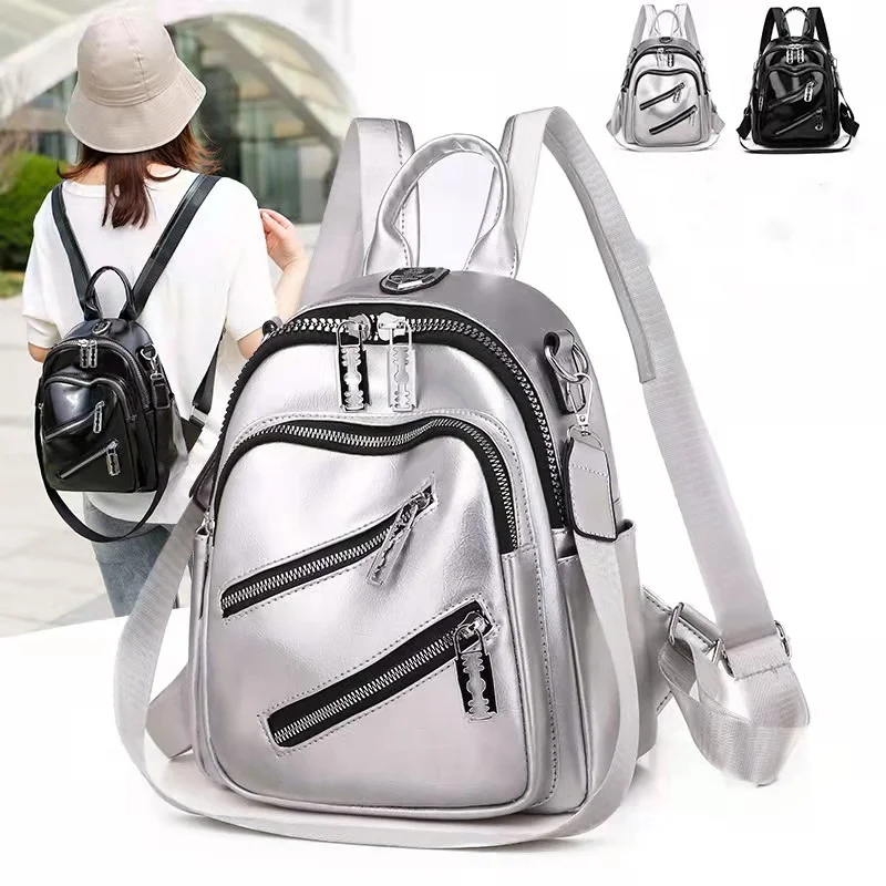 

Fashion Women Backpack Quality Leather Bags Young Teenagers Student Backpack Bag Fashion Popular Shoulder Bags