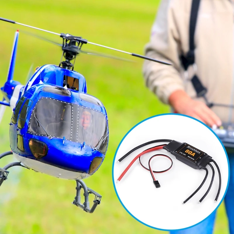 RC ESC 80A 2-6S Бесщеточный электронный регулятор скорости с низким напряжением UBEC для