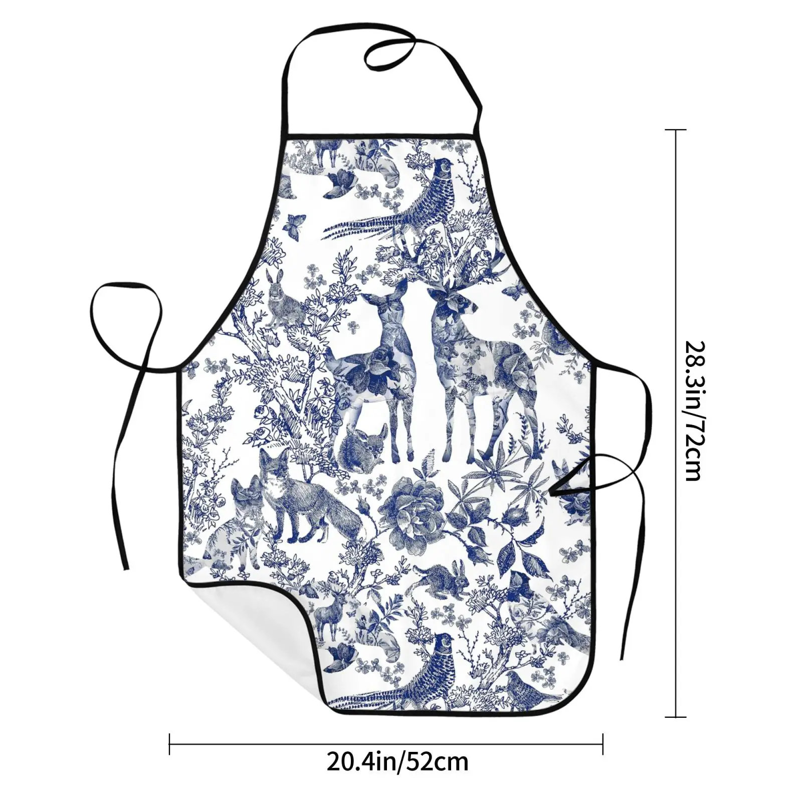 Милый фартук с рисунком лисы птицы и оленя для женщин мужчин детский