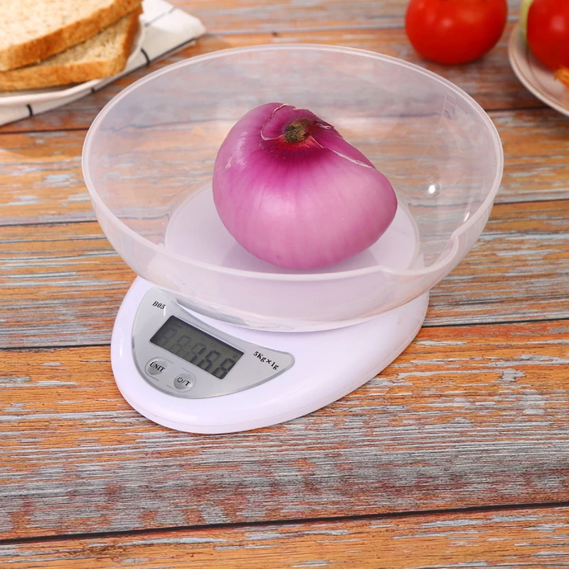 

Digital Kitchen Scale 5kg/1g LED Electronic Scales Portable Food Balance Precision Measuring Weight Postal Kitchen Accessories
