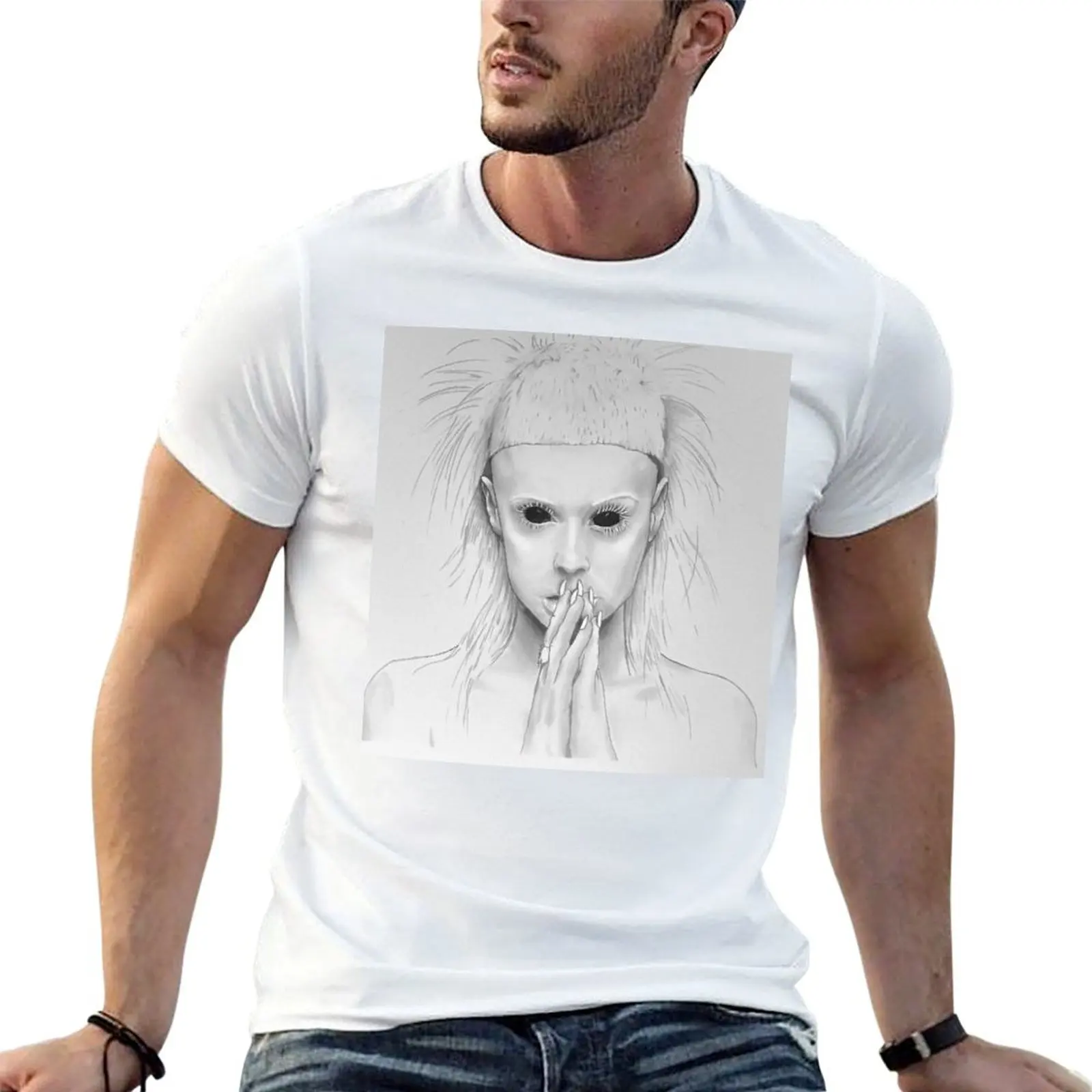 Фото Футболка Yolandi Visser Die Antwoord, базовая модель больших размеров с короткими рукавами №1