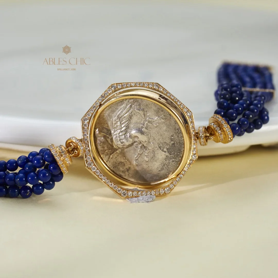 Аутентичный древний византийский бриллиантовый браслет из множества нитей с