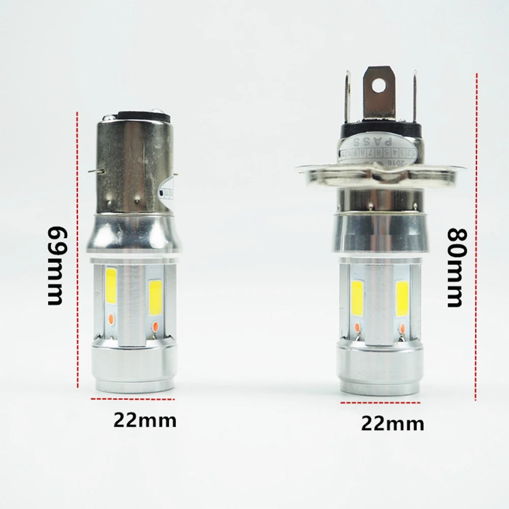 Универсальная двухлучевая светодиодная фара 12 Вт 1200 лм H4 HS1 P43T S2 BA20D светильник