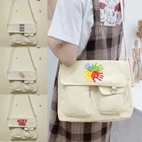 womens simple crossbody bags purse casual shoulder satchel bags girls canvas diagonal cross school bag hand series handbag