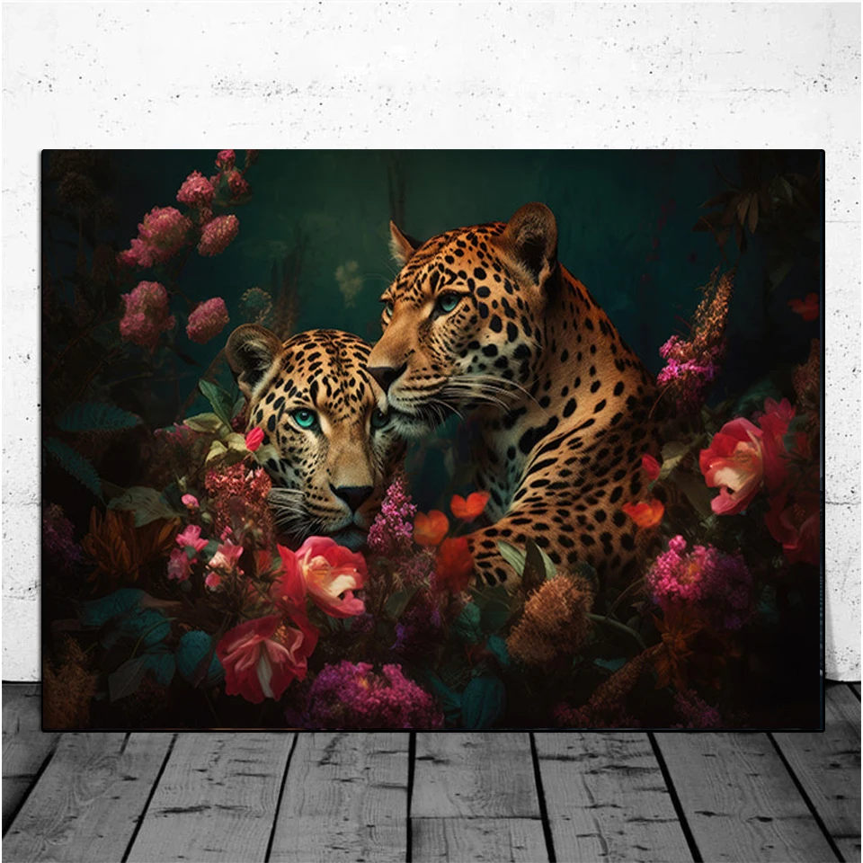 Набор для алмазной живописи 5D «сделай сам», мозаика из тропических растений, цветов, леопарда, панды, павлина, блестящая вышивка G142