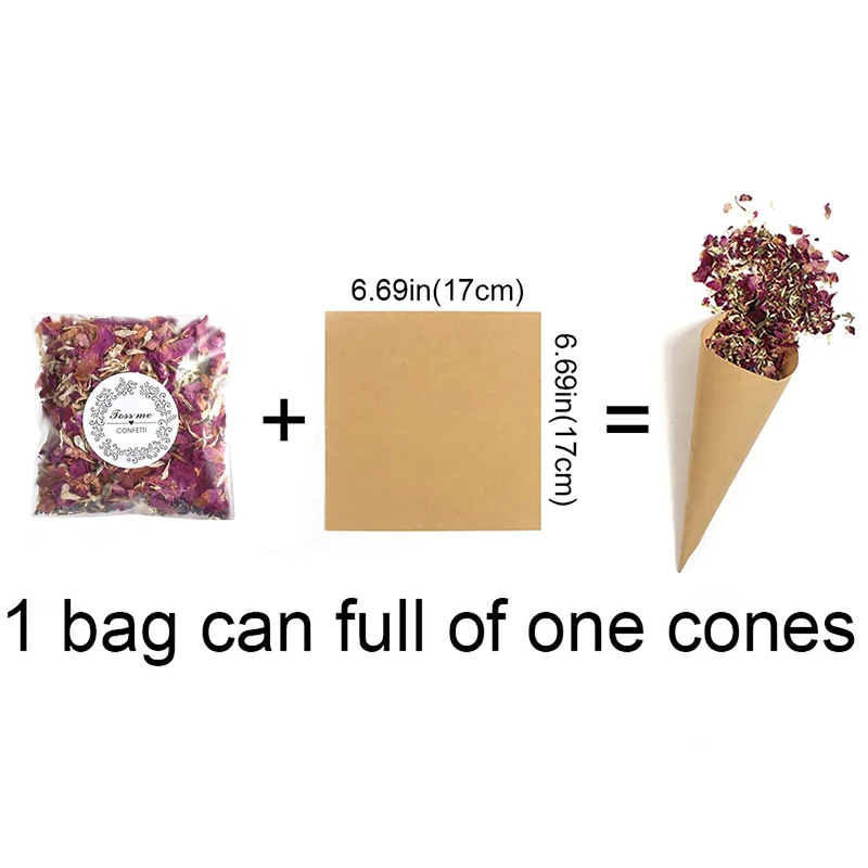 natural wedding confetti 10 50 packs dried flowers color rose petals sprinkle flower pop for wedding party biodegradable decor free global shipping